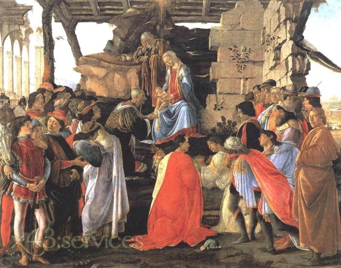 Sandro Botticelli - Anbetung der Koenige - Adoration of the Magi 2